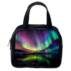 Aurora Borealis Polar Northern Lights Natural Phenomenon North Night Mountains Classic Handbag (one Side) by Grandong