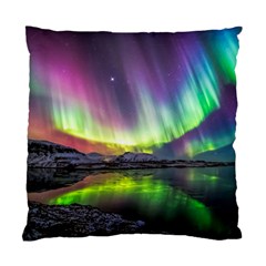 Aurora Borealis Polar Northern Lights Natural Phenomenon North Night Mountains Standard Cushion Case (two Sides) by Grandong