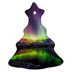 Aurora Borealis Polar Northern Lights Natural Phenomenon North Night Mountains Ornament (christmas Tree)  by Grandong