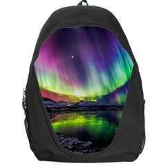 Aurora Borealis Polar Northern Lights Natural Phenomenon North Night Mountains Backpack Bag by Grandong