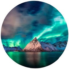 Amazing Aurora Borealis Colors Wooden Puzzle Round by Grandong