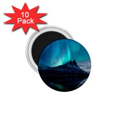 Aurora Borealis Mountain Reflection 1 75  Magnets (10 Pack)  by Grandong