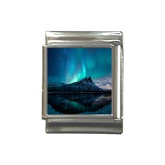 Aurora Borealis Mountain Reflection Italian Charm (13mm) by Grandong