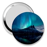 Aurora Borealis Mountain Reflection 3  Handbag Mirrors Front