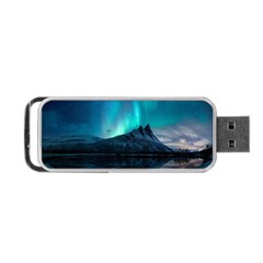 Aurora Borealis Mountain Reflection Portable Usb Flash (two Sides) by Grandong