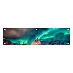 Amazing Aurora Borealis Colors Banner And Sign 4  X 1  by Grandong