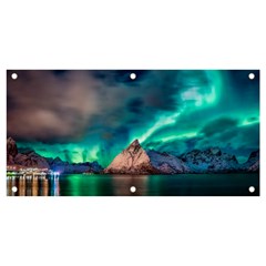 Amazing Aurora Borealis Colors Banner And Sign 4  X 2  by Grandong