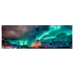 Amazing Aurora Borealis Colors Banner And Sign 12  X 4  by Grandong