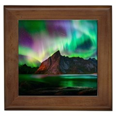 Aurora Borealis Nature Sky Light Framed Tile by Grandong