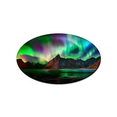 Aurora Borealis Nature Sky Light Sticker Oval (100 Pack) by Grandong