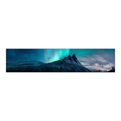 Aurora Borealis Mountain Reflection Velvet Scrunchie by Grandong