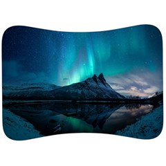 Aurora Borealis Mountain Reflection Velour Seat Head Rest Cushion by Grandong