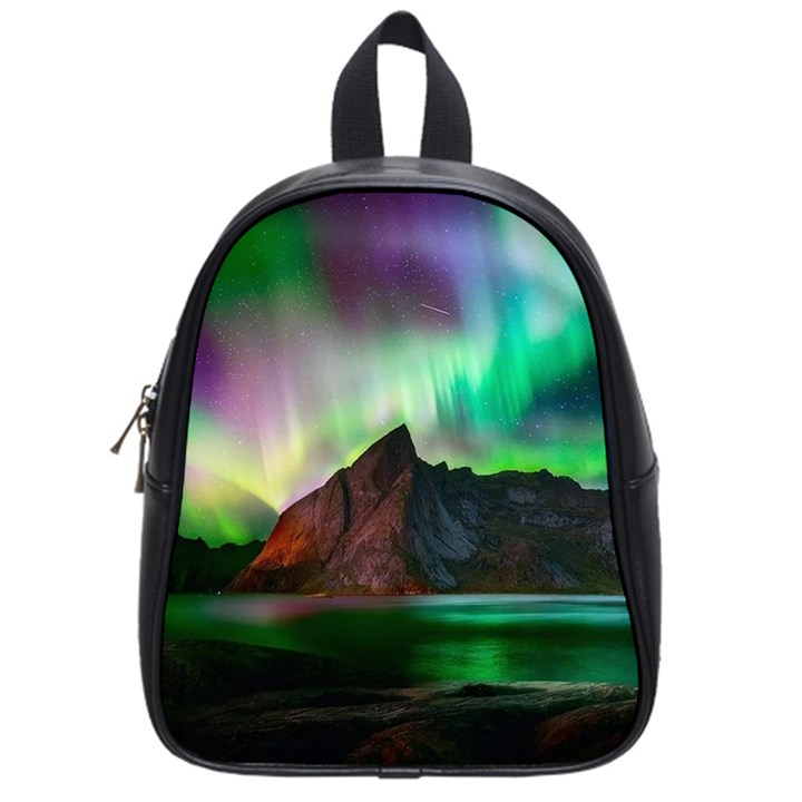 Aurora Borealis Nature Sky Light School Bag (Small)