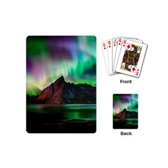 Aurora Borealis Nature Sky Light Playing Cards Single Design (mini) by Grandong