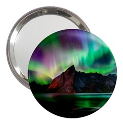 Aurora Borealis Nature Sky Light 3  Handbag Mirrors by Grandong