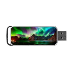 Aurora Borealis Nature Sky Light Portable Usb Flash (one Side) by Grandong