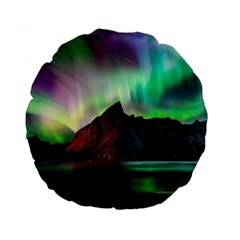 Aurora Borealis Nature Sky Light Standard 15  Premium Round Cushions by Grandong