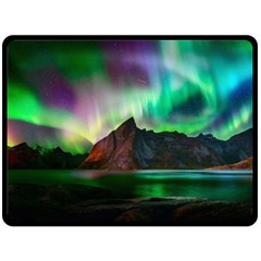 Aurora Borealis Nature Sky Light Two Sides Fleece Blanket (large) by Grandong