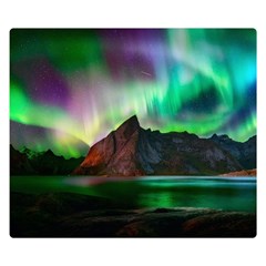 Aurora Borealis Nature Sky Light Two Sides Premium Plush Fleece Blanket (small) by Grandong