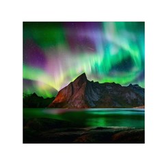 Aurora Borealis Nature Sky Light Square Satin Scarf (30  X 30 ) by Grandong