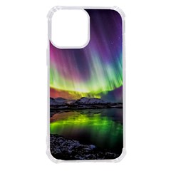 Aurora Borealis Polar Northern Lights Natural Phenomenon North Night Mountains Iphone 13 Pro Max Tpu Uv Print Case by Grandong