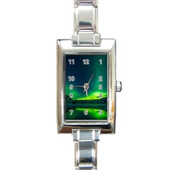 Iceland Aurora Borealis Rectangle Italian Charm Watch