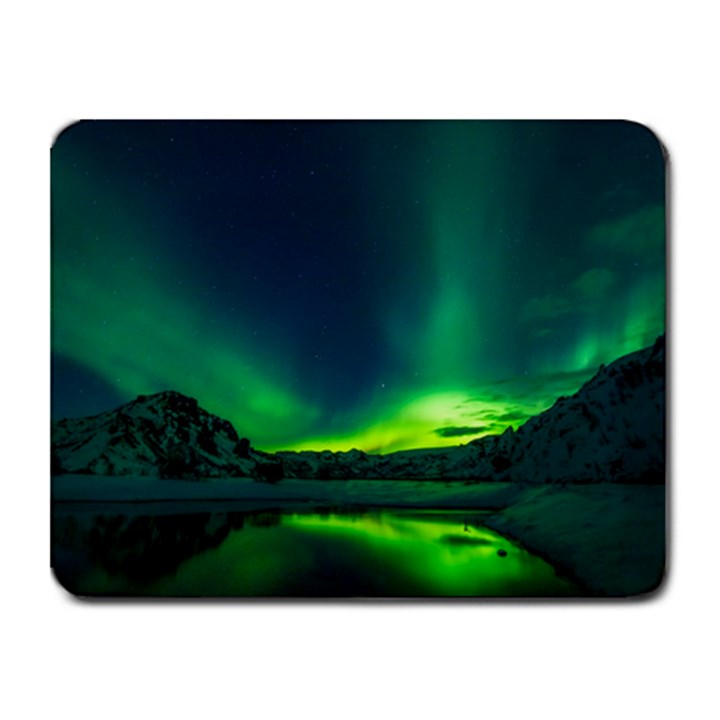 Iceland Aurora Borealis Small Mousepad