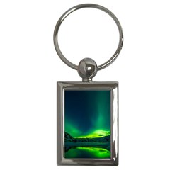 Iceland Aurora Borealis Key Chain (rectangle) by Grandong