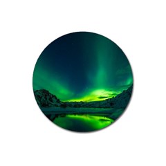 Iceland Aurora Borealis Magnet 3  (Round)