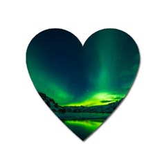 Iceland Aurora Borealis Heart Magnet