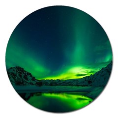 Iceland Aurora Borealis Magnet 5  (Round)