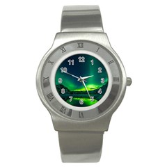 Iceland Aurora Borealis Stainless Steel Watch