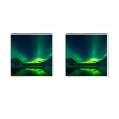 Iceland Aurora Borealis Cufflinks (Square)