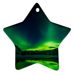 Iceland Aurora Borealis Star Ornament (Two Sides)