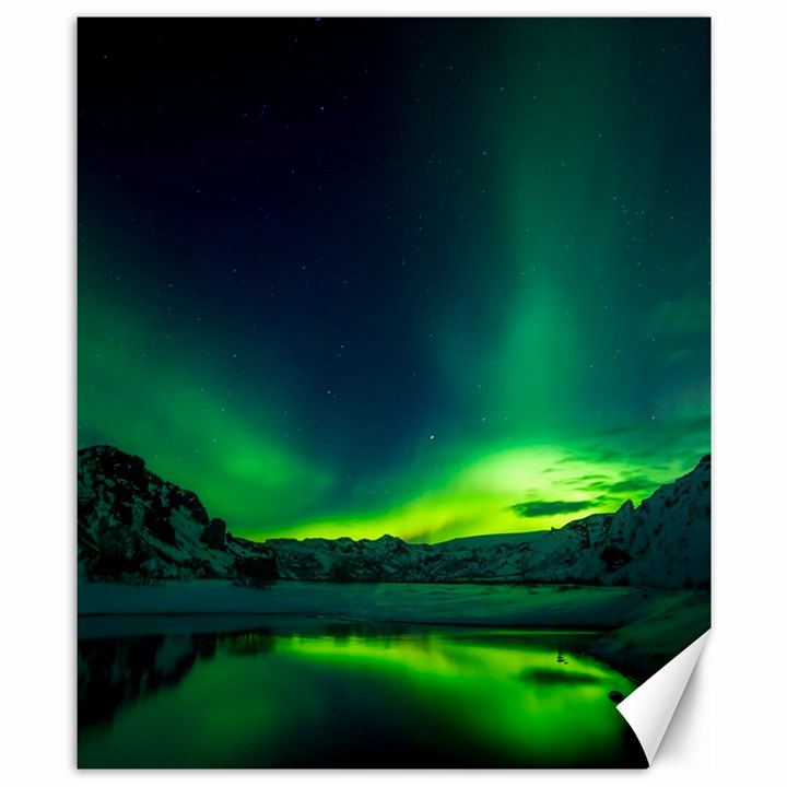 Iceland Aurora Borealis Canvas 8  x 10 