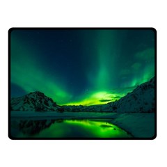 Iceland Aurora Borealis Two Sides Fleece Blanket (Small)