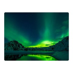 Iceland Aurora Borealis Two Sides Premium Plush Fleece Blanket (Mini)