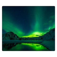 Iceland Aurora Borealis Two Sides Premium Plush Fleece Blanket (Small)