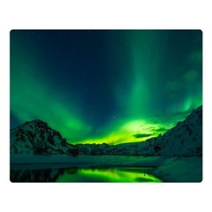 Iceland Aurora Borealis Two Sides Premium Plush Fleece Blanket (Large)