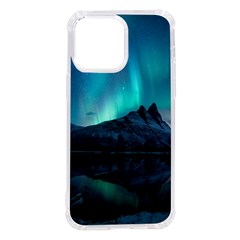 Aurora Borealis Mountain Reflection Iphone 14 Pro Max Tpu Uv Print Case by Grandong