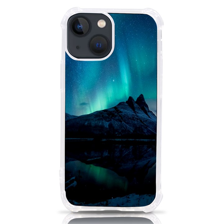 Aurora Borealis Mountain Reflection iPhone 13 mini TPU UV Print Case