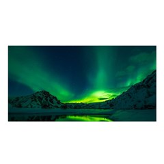 Iceland Aurora Borealis Satin Shawl 45  x 80 