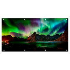 Aurora Borealis Nature Sky Light Banner And Sign 8  X 4  by Grandong