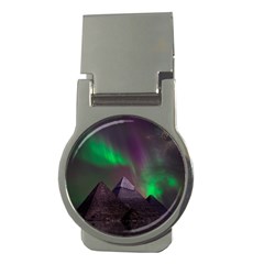 Aurora Northern Lights Phenomenon Atmosphere Sky Money Clips (round)  by Grandong