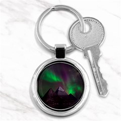 Aurora Northern Lights Phenomenon Atmosphere Sky Key Chain (round) by Grandong