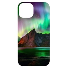 Aurora Borealis Nature Sky Light Iphone 14 Black Uv Print Case by Grandong