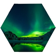 Iceland Aurora Borealis Wooden Puzzle Hexagon