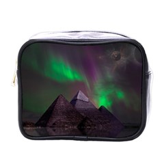 Aurora Northern Lights Phenomenon Atmosphere Sky Mini Toiletries Bag (one Side) by Grandong