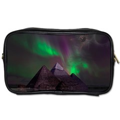 Aurora Northern Lights Phenomenon Atmosphere Sky Toiletries Bag (one Side) by Grandong