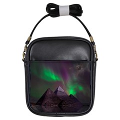 Aurora Northern Lights Phenomenon Atmosphere Sky Girls Sling Bag by Grandong